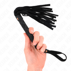 KINK - SCHWARZE WILDLEDER MINI-PEITSCHE 30 CM – Produktansicht 3