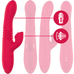 INTENSE - DUA MULTIFUNKTIONS-WIEDERAUFLADBARER AUF- UND AB-VIBRATOR MIT ROTER ZUNGE – Produktansicht 2