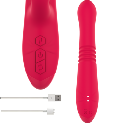 INTENSE - DUA MULTIFUNKTIONS-WIEDERAUFLADBARER AUF- UND AB-VIBRATOR MIT ROTER ZUNGE – Produktansicht 4