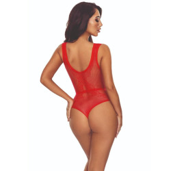 PASSION - BS115 BODYSTOCKING GITTER ROT – Produktansicht 2
