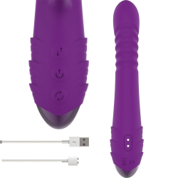 INTENSE - IGGY MULTIFUNKTIONS-WIEDERAUFLADBARER VIBRATOR UP & DOWN MIT KLITORELSTIMULATOR LILA – Produktansicht 4