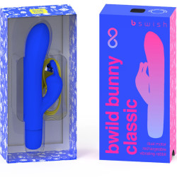 B SWISH - BWILD BUNNY INFINITE KLASSISCHER WIEDERAUFLADBARER VIBRATOR AUS BLAUEM SILIKON – Produktansicht 2
