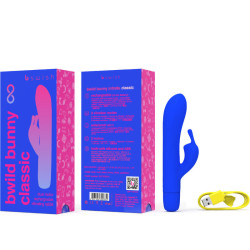 B SWISH - BWILD BUNNY INFINITE KLASSISCHER WIEDERAUFLADBARER VIBRATOR AUS BLAUEM SILIKON – Produktansicht 3