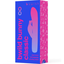 B SWISH - BWILD BUNNY INFINITE KLASSISCHER WIEDERAUFLADBARER VIBRATOR AUS BLAUEM SILIKON – Produktansicht 4