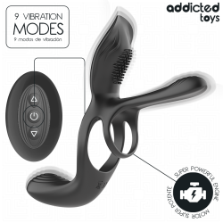ADDICTED TOYS - DOPPELTER PENISRING MIT KLITORISSTIMULATOR – Produktansicht 2