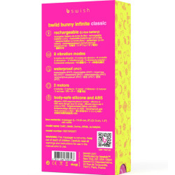 B SWISH - BWILD BUNNY INFINITE KLASSISCHER WIEDERAUFLADBARER VIBRATOR ROSA SILIKON – Produktansicht 5