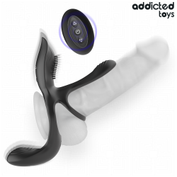 ADDICTED TOYS - DOPPELTER PENISRING MIT KLITORISSTIMULATOR – Produktansicht 3