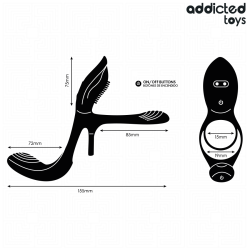 ADDICTED TOYS - DOPPELTER PENISRING MIT KLITORISSTIMULATOR – Produktansicht 5