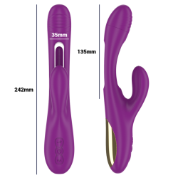 INTENSE - APOLO WIEDERAUFLADBARER MULTIFUNKTIONSVIBRATOR 7 VIBRATIONEN MIT LILA SCHWINGENDER ZUNGE – Produktansicht 4
