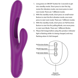 INTENSE - APOLO WIEDERAUFLADBARER MULTIFUNKTIONSVIBRATOR 7 VIBRATIONEN MIT LILA SCHWINGENDER ZUNGE – Produktansicht 5