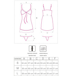 LIVCO CORSETTI FASHION - LUISE 1710 BABYDOLL + TANGA SCHWARZ S – Produktansicht 5