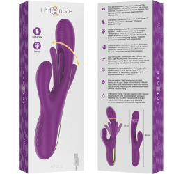 INTENSE - APOLO WIEDERAUFLADBARER MULTIFUNKTIONSVIBRATOR 7 VIBRATIONEN MIT LILA SCHWINGENDER ZUNGE – Produktansicht 7