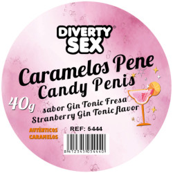 DIABLO PICANTE – 20 Penisbonbons mit Gin-Tonic-Geschmack – Produktansicht 2