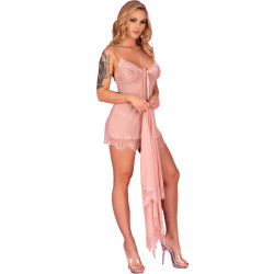 LIVCO CORSETTI FASHION - HYEONA 1710 BABYDOLL + THONG ROSE – Produktansicht 3
