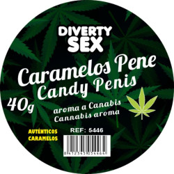DIABLO GOLOSO - 20 PENIS-SÜßIGKEITEN CANNABIS-AROMA – Produktansicht 2