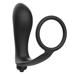 ADDICTED TOYS - VIBRATORISCHER ANALPLUG MIT PENISRING – Produktansicht 2