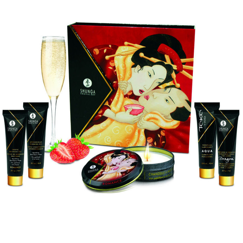 SHUNGA - GEHEIMES GEISHA-ERDBEER- UND CAVA-KIT