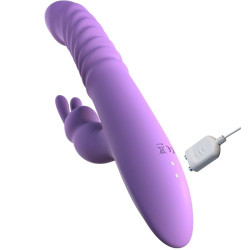 FANTASY FOR HER - KITOLITORIS-STIMULATOR KANINCHEN MIT WÄRMEFUNKTION, OSZILLATION UND VIOLETTE VIBRATION – Produktansicht 4