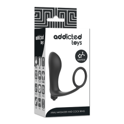 ADDICTED TOYS - VIBRATORISCHER ANALPLUG MIT PENISRING – Produktansicht 5
