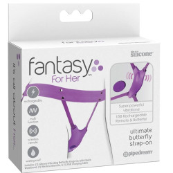 FANTASY FÜR SIE - VIBRIERENDES SCHMETTERLINGSGESCHIRR, WIEDERAUFLADBAR & VIOLETTE FERNBEDIENUNG – Produktansicht 5