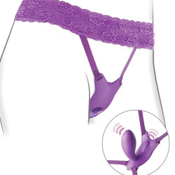 FANTASY FOR HER - G-SPOT-SCHMETTERLINGSGESCHIRR MIT VIBRATOR, WIEDERAUFLADBAR UND VIOLETTER FERNBEDIENUNG – Produktansicht 4