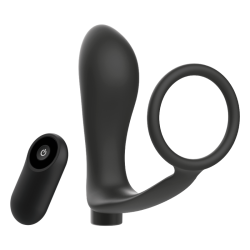 ADDICTED TOYS - PENISRING MIT FERNBEDIENUNG ANALPLUG SCHWARZ WIEDERAUFLADBAR – Produktansicht 3
