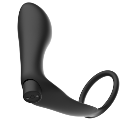 ADDICTED TOYS - PENISRING MIT FERNBEDIENUNG ANALPLUG SCHWARZ WIEDERAUFLADBAR – Produktansicht 5
