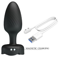 PRETTY LOVE - VARIAN ANAL PLUG MIT LED-LICHT SCHWARZ 10,8 CM – Produktansicht 7