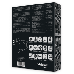 ADDICTED TOYS - PENISRING MIT FERNBEDIENUNG ANALPLUG SCHWARZ WIEDERAUFLADBAR – Produktansicht 8