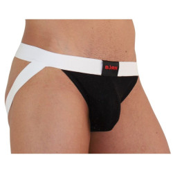 BURN - 004 JOCK GLÄNZEND SCHWARZ / WEISS – Produktansicht 2