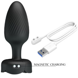 PRETTY LOVE - OSBORN ANAL PLUG MIT LED LICHT SCHWARZ 9,8 CM – Produktansicht 7