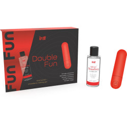 INTT RELEASES - DOPPELTER SPASS-KIT MIT VIBRIERENDER KUGEL UND ERDBEER-MASSAGEGEL – Produktansicht 3