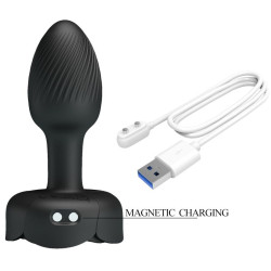 PRETTY LOVE - OLMAN ANAL PLUG MIT LED LICHT SCHWARZ 8,8 CM – Produktansicht 7