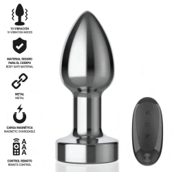 INTENSE - ANAL PLUG 10 VIBRATIONEN METALL MIT FERNBEDIENUNG S – Produktansicht 2