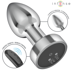 INTENSE - ANAL PLUG 10 VIBRATIONEN METALL MIT FERNBEDIENUNG S – Produktansicht 3