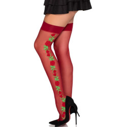 LEG AVENUE - 1957 STRUMPFHOSEN MIT ROTEN BLUMEN - EINHEITSGRÖSSE – Produktansicht 2