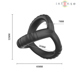 INTENSE - JOHN VERSTELLBARER DREIFACH-PENISRING MODELL 4 – Produktansicht 6