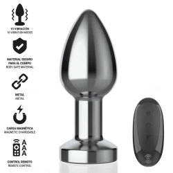 INTENSE - ANAL PLUG 10 VIBRATIONEN METALL MIT FERNBEDIENUNG M – Produktansicht 2