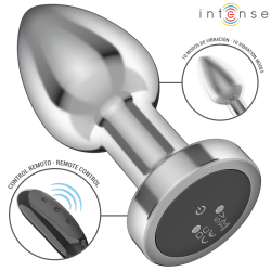 INTENSE - ANAL PLUG 10 VIBRATIONEN METALL MIT FERNBEDIENUNG M – Produktansicht 3