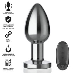 INTENSE - ANAL PLUG 10 VIBRATIONEN METALL MIT FERNBEDIENUNG L – Produktansicht 2