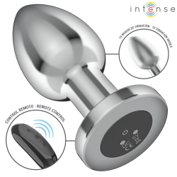 INTENSE - ANAL PLUG 10 VIBRATIONEN METALL MIT FERNBEDIENUNG L – Produktansicht 3