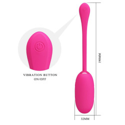 PRETTY LOVE - DOREEN WIEDERAUFLADBARES VIBRIERENDES EI MAGENTA MIT FERNBEDIENUNG – Produktansicht 4
