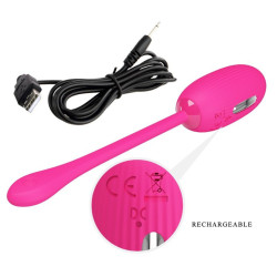 PRETTY LOVE - DOREEN WIEDERAUFLADBARES VIBRIERENDES EI MAGENTA MIT FERNBEDIENUNG – Produktansicht 5