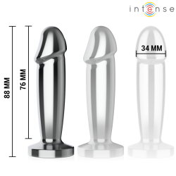 INTENSE - ANAL PLUG 10 VIBRATIONEN METALLDILDO MIT FERNBEDIENUNG S – Produktansicht 5