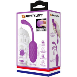 PRETTY LOVE - VIBRIERENDES EI MIT LILA WIEDERAUFLADBARER MEERESTEXTUR – Produktansicht 9