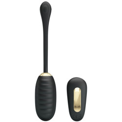 PRETTY LOVE - DOREEN LUXURY WIEDERAUFLADBARES VIBRIERENDES EI SCHWARZ MIT FERNBEDIENUNG – Produktansicht 2