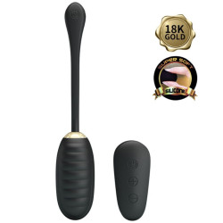 PRETTY LOVE - DOREEN LUXURY WIEDERAUFLADBARES VIBRIERENDES EI SCHWARZ MIT FERNBEDIENUNG – Produktansicht 3