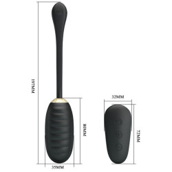 PRETTY LOVE - DOREEN LUXURY WIEDERAUFLADBARES VIBRIERENDES EI SCHWARZ MIT FERNBEDIENUNG – Produktansicht 8
