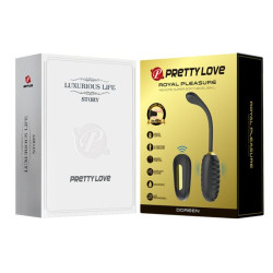 PRETTY LOVE - DOREEN LUXURY WIEDERAUFLADBARES VIBRIERENDES EI SCHWARZ MIT FERNBEDIENUNG – Produktansicht 12