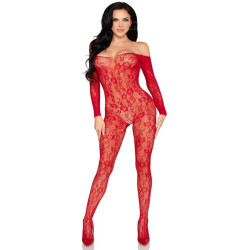 LEG AVENUE - 89366 SPITZEN-DESSOUS-BODYSTOCKING, ROT - EINHEITSGRÖSSE – Produktansicht 5